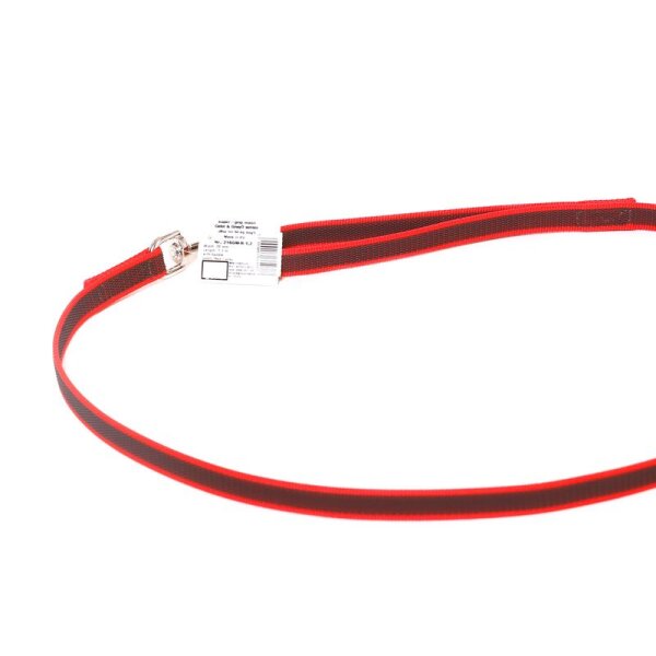 K9 gummierte Sportleine rot 20mm / 1,2m mit Schlaufe