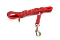 K9 gummierte Sportleine rot 20mm / 3m ohne Schlaufe