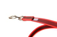 K9 gummierte Sportleine rot 20mm / 3m mit Schlaufe