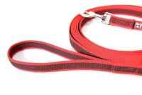 K9 gummierte Sportleine rot 20mm / 3m mit Schlaufe