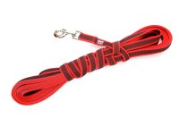 K9 gummierte Sportleine rot 20 mm 10 m mit Schlaufe