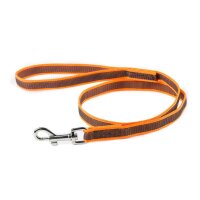 K9 gummierte Sportleine orange 20mm / 1m mit Schlaufe