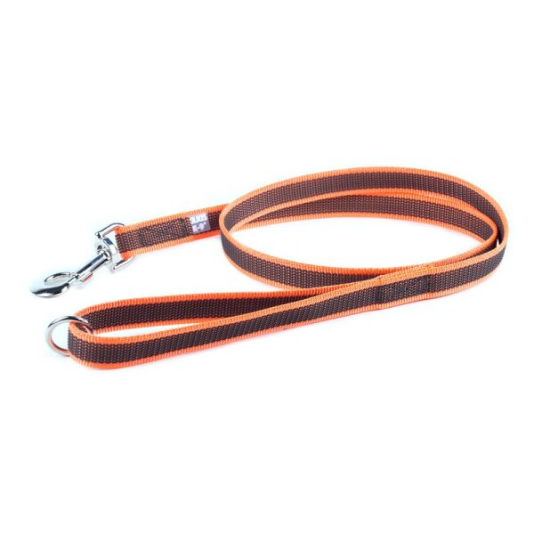 K9 gummierte Sportleine orange 20mm / 1,2m mit Schlaufe