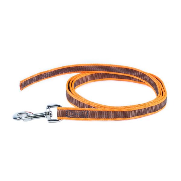 K9 gummierte Sportleine orange 20mm / 2m ohne Schlaufe