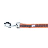 K9 gummierte Sportleine orange 20mm / 2m mit Schlaufe