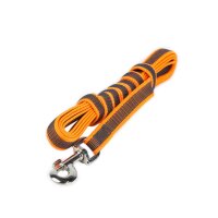 K9 gummierte Sportleine orange 20mm / 3m ohne Schlaufe