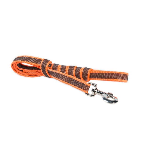 K9 gummierte Sportleine orange 20mm / 3m mit Schlaufe