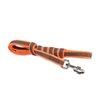 K9 gummierte Sportleine orange 20mm / 3m mit Schlaufe