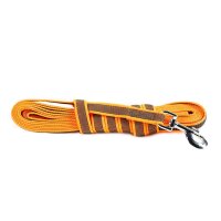 K9 gummierte Sportleine orange 20mm / 5m mit Schlaufe