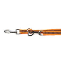 K9 Doppel-Führleine orange gummiert 20mm / 2,2m