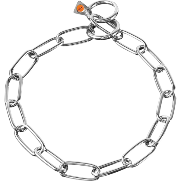 Edelstahl Kettenhalsband lange Glieder 55 cm 4 mm