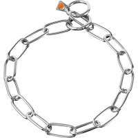 Edelstahl Kettenhalsband lange Glieder 55 cm 4 mm