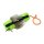 Mystique Dummy Snack mit Kaninchenfell large Neon Grün