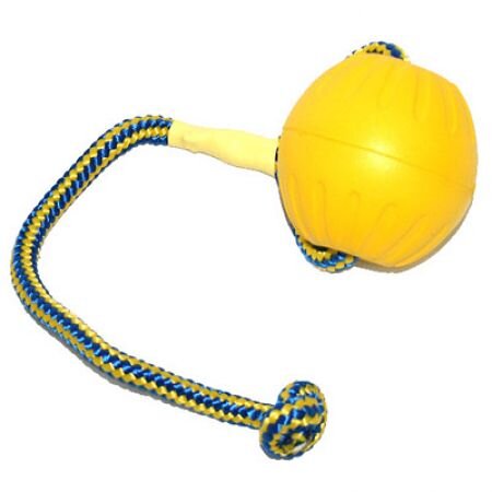 Starmark Swing & Fling Dura Foam Fetch Ball 6,4 cm mit Wurfseil