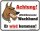 Rahmenlos Blechschild: Achtung pflichtbewusster Wachhund