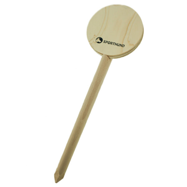 Fährtenschild aus Holz, rund, Ø 15 cm