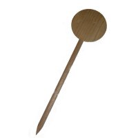 Fährtenschild aus Holz, rund, Ø 11 cm