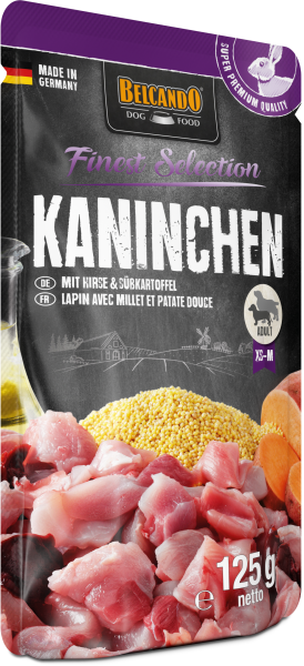 BELCANDO Kaninchen mit Hirse + Süßkartoffel 125 Gramm